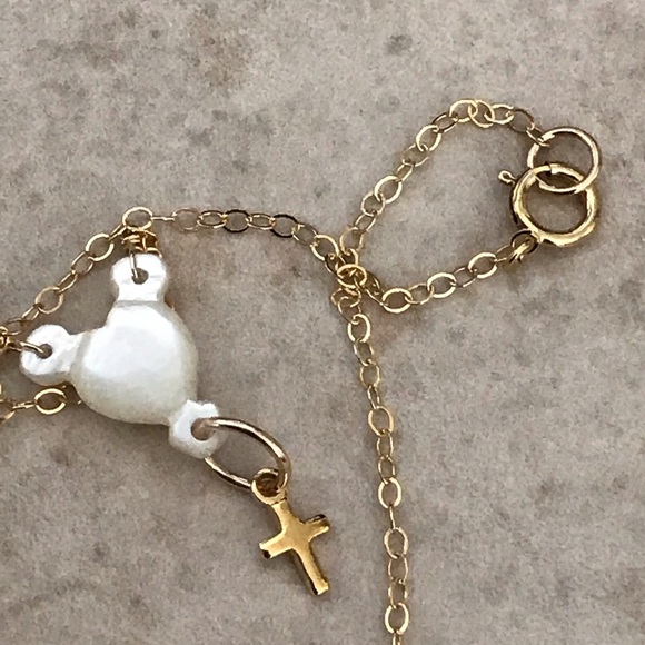 SBW Hand carved Rosary center and cross necklace - Picture 3 of 3